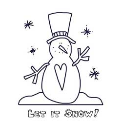Snowman Coloring Page