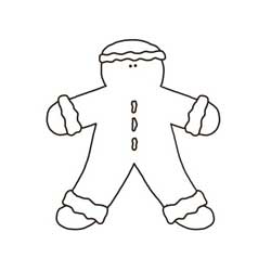 Gingerbread Coloring Page