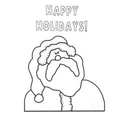 Happy Holidays Coloring Page